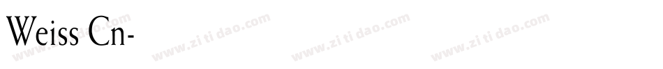 Weiss Cn字体转换